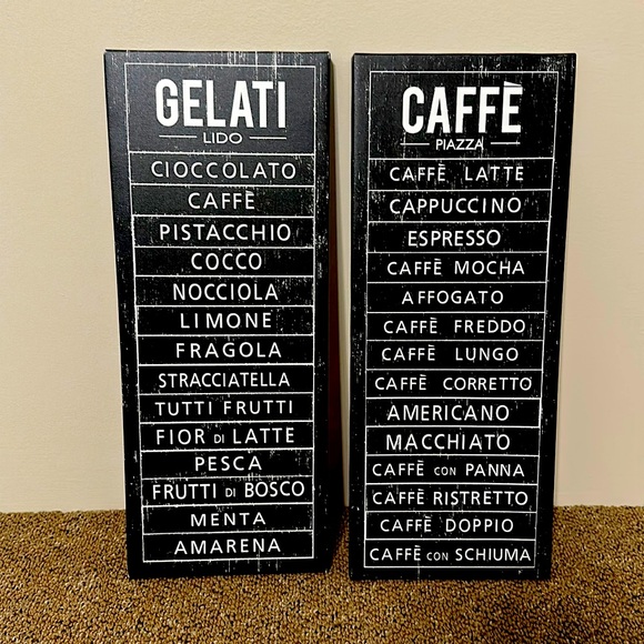 IKEA PJATTERYD matching cafe signs prints art SET of 2